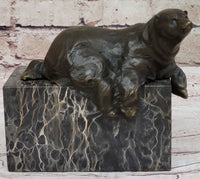 Art Deco Hot Cast Polar Bear Bookend Bronze Sculpture