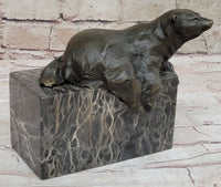 Art Deco Hot Cast Polar Bear Bookend Bronze Sculpture