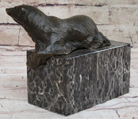 Art Deco Hot Cast Polar Bear Bookend Bronze Sculpture