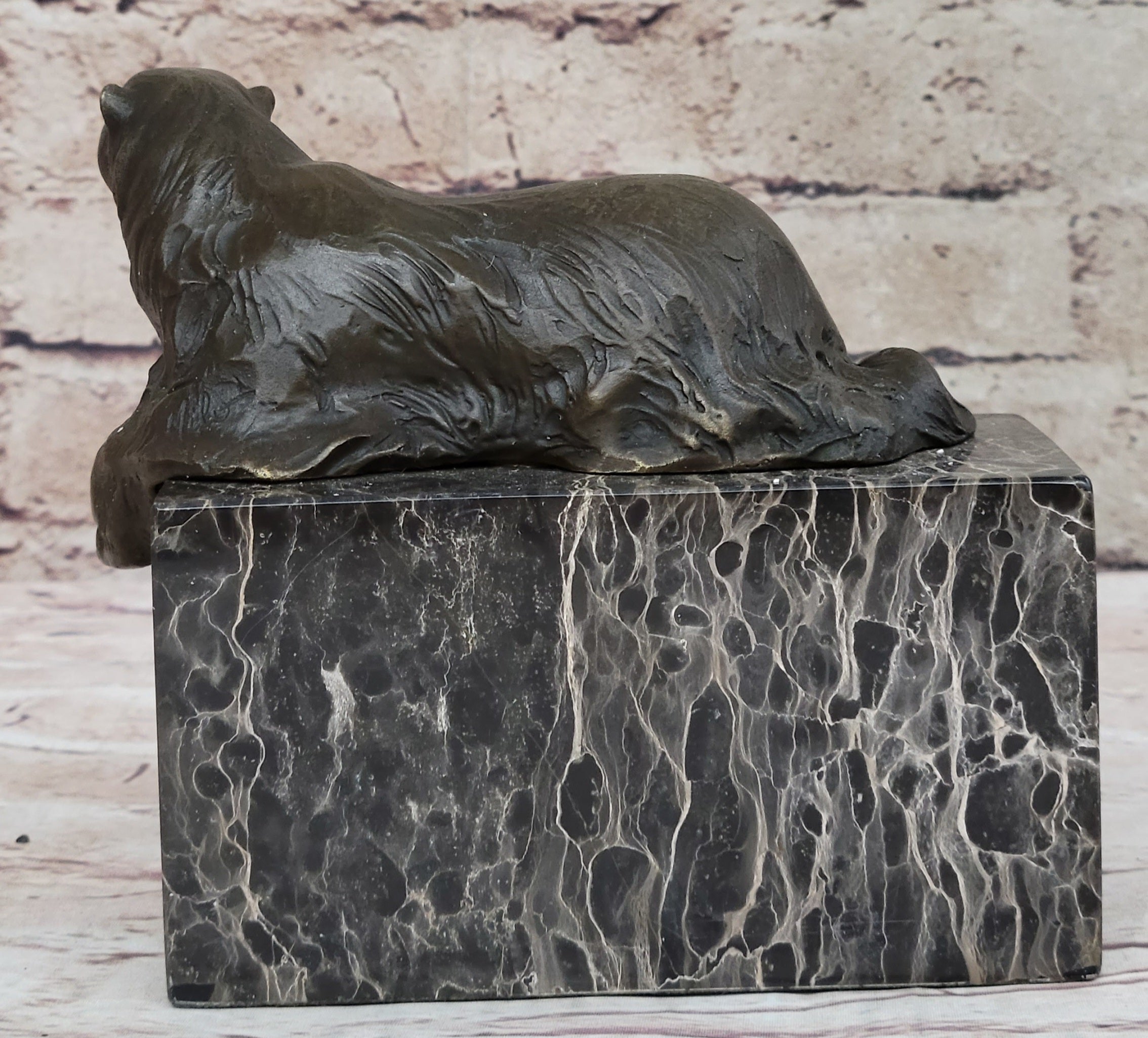 Art Deco Hot Cast Polar Bear Bookend Bronze Sculpture