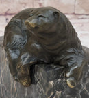 Art Deco Hot Cast Polar Bear Bookend Bronze Sculpture