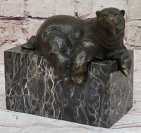Art Deco Hot Cast Polar Bear Bookend Bronze Sculpture