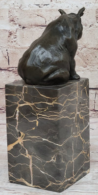 Signed Milo African Rhinoceros Bronze Sculpture on Marble Base