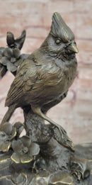 Bronze Statue Animal Sculpture Bird Desk Top Decor Marble Base Figurine