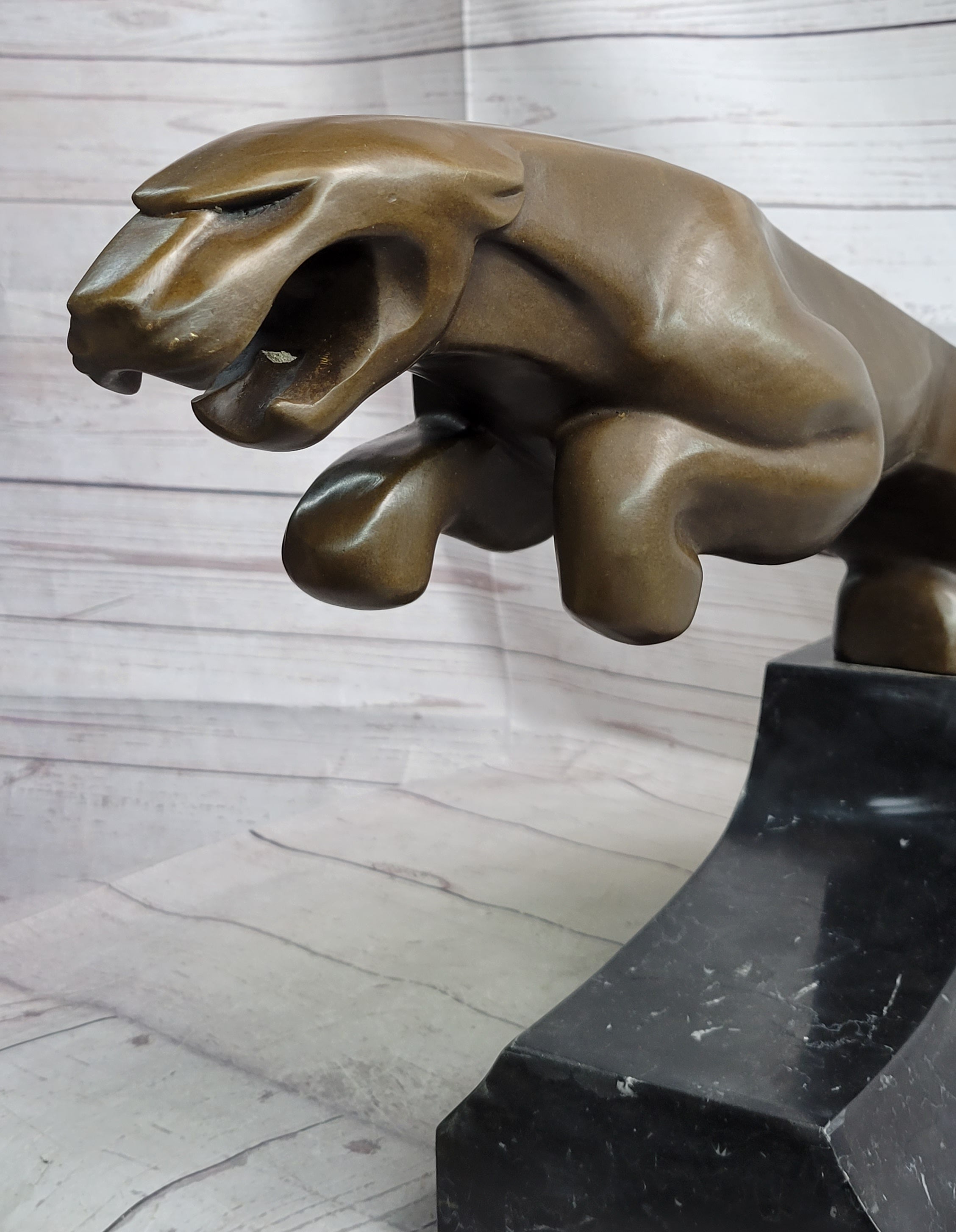 Signed Original Artwork by Milo Jaguar Panther Bronze Sculpture