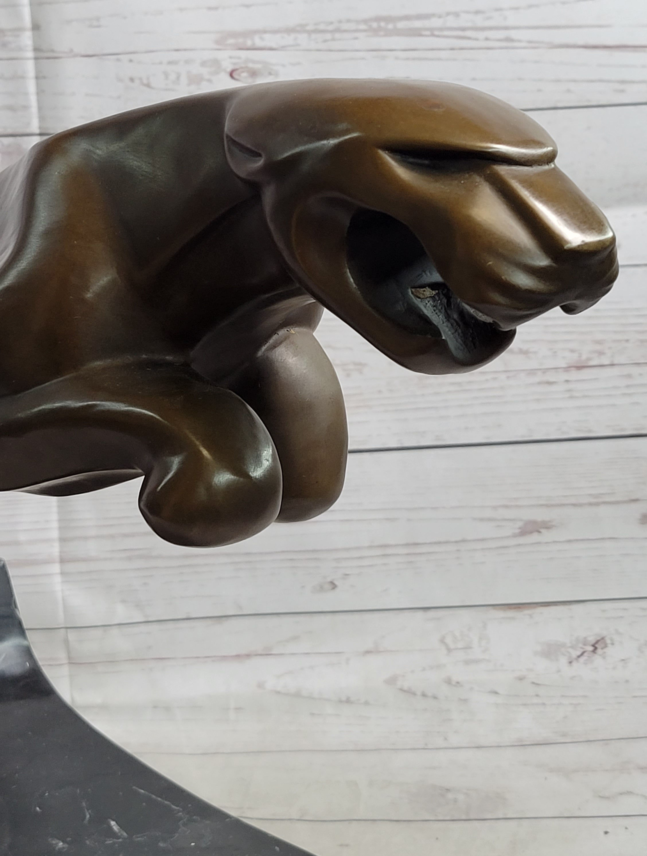 Signed Original Artwork by Milo Jaguar Panther Bronze Sculpture