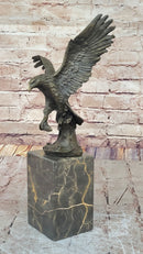 Swooping Eagle Catching Fish Hot Cast Bronze Sculpture