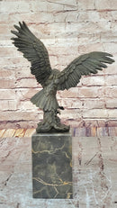 Swooping Eagle Catching Fish Hot Cast Bronze Sculpture