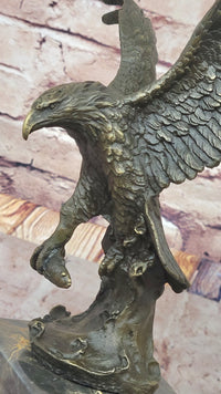 Swooping Eagle Catching Fish Hot Cast Bronze Sculpture