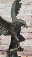 Swooping Eagle Catching Fish Hot Cast Bronze Sculpture