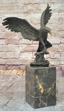 Swooping Eagle Catching Fish Hot Cast Bronze Sculpture
