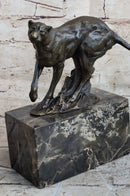 Signed Milo Panther Cougar Jaguar Bronze Sculpture