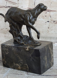 Signed Milo Panther Cougar Jaguar Bronze Sculpture