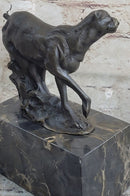 Signed Milo Panther Cougar Jaguar Bronze Sculpture