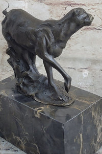 Signed Milo Panther Cougar Jaguar Bronze Sculpture
