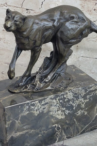 Signed Milo Panther Cougar Jaguar Bronze Sculpture