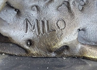 Signed Milo Panther Cougar Jaguar Bronze Sculpture