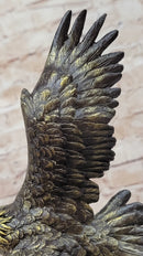 Art Deco Multi Color Patina American Bald Eagle Bronze Artwork