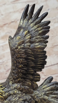 Art Deco Multi Color Patina American Bald Eagle Bronze Artwork