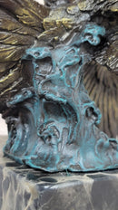 Art Deco Multi Color Patina American Bald Eagle Bronze Artwork