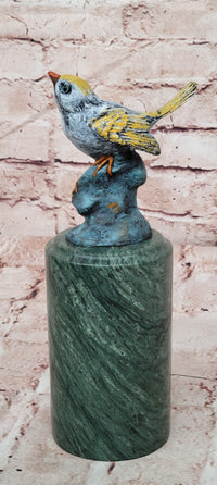 Love Birds Finial Cast Brass/Bronze OLD~ Beautiful Patina Finch Finches Pigeons
