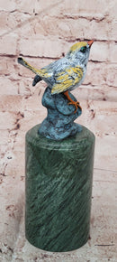 Love Birds Finial Cast Brass/Bronze OLD~ Beautiful Patina Finch Finches Pigeons