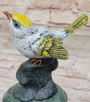 Bronze Songbird Finch on Green Marble Base by Milo