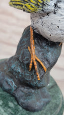 Bronze Songbird Finch on Green Marble Base by Milo