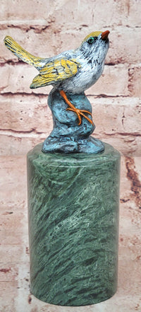 Love Birds Finial Cast Brass/Bronze OLD~ Beautiful Patina Finch Finches Pigeons