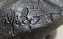 Bronze Panda Bear on Marble Base by Milo