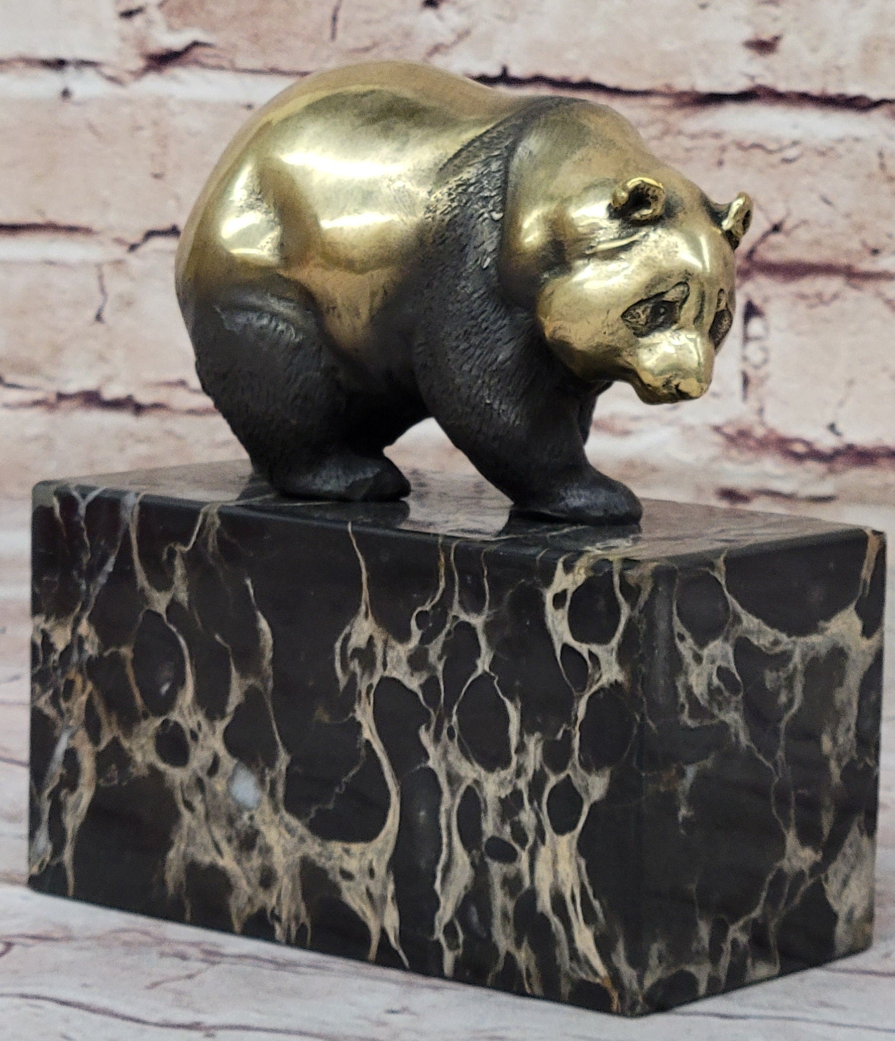 Art Deco Multi Color Patina Panda Animal Zoo Home