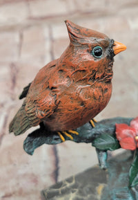 Signed Original Milo Two Cardinal Love Bird Genuine Bronze Sculpture Statue
