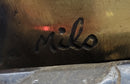 Real Bronze Panda Bear Sculpture on Marble Base by Milo