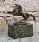 Abstract Modern Horse Bronze Sculpture on Marble Base