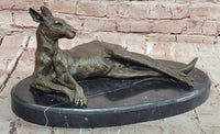 Kangaroo Bronze Statues Animal Metal Sculpture Home Decor Signed Cesaro