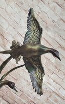 Signed Nick Bronze Mallards Ducks Statue Animal Sculpture Gorgeous Home Decor