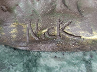 Signed Nick Bronze Mallards Ducks Statue Animal Sculpture Gorgeous Home Decor