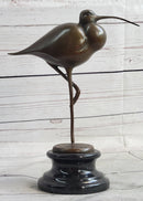 Egret Heron Wetlands Coastal Wading Bird Bronze Marble Art