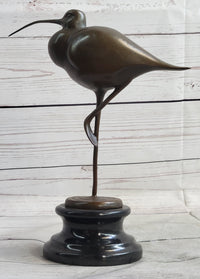 Egret Heron Wetlands Coastal Wading Bird Bronze Marble Art
