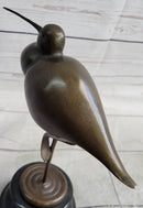 Egret Heron Wetlands Coastal Wading Bird Bronze Marble Art