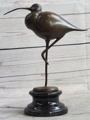 Egret Heron Wetlands Coastal Wading Bird Bronze Marble Art