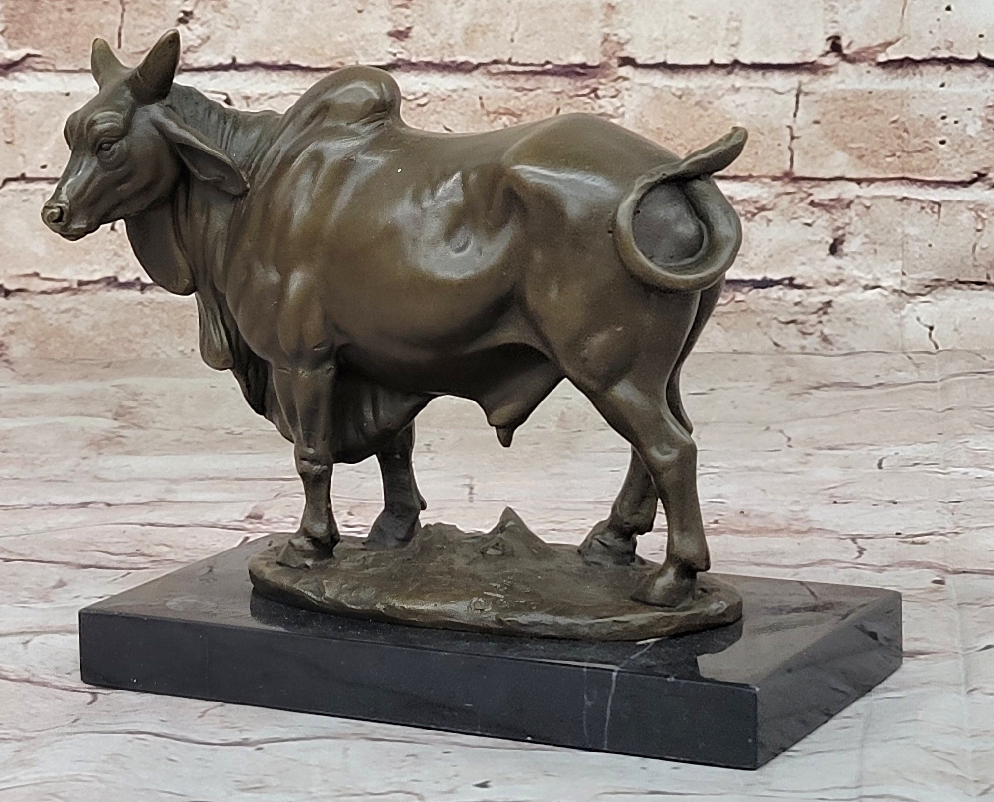 Hot Cast Bronze Ox Bull Sculpture Chinese Zodiac