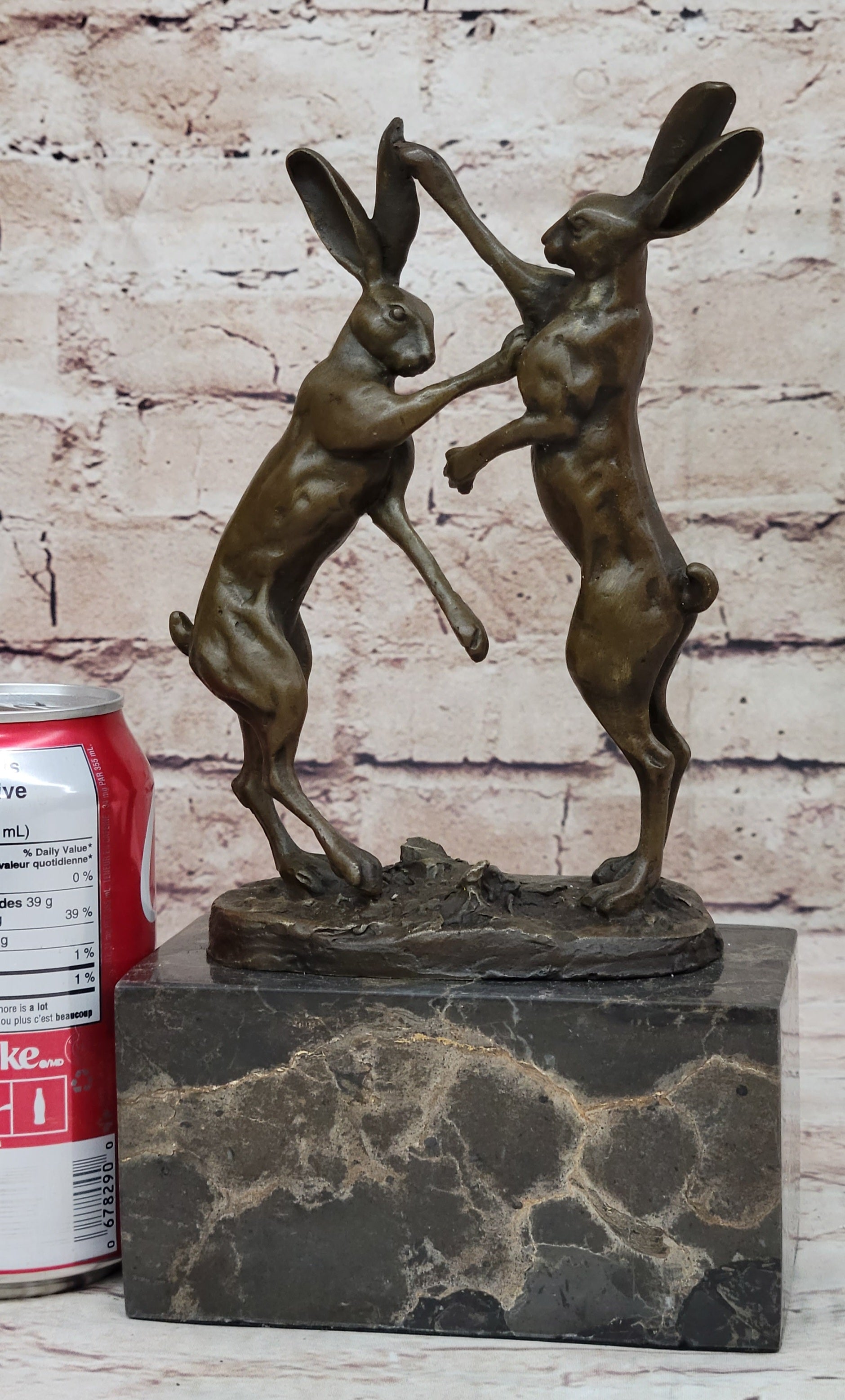 Boxing Hares Hot Cast Bronze Sculpture by Milo