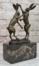 Boxing Hares Hot Cast Bronze Sculpture by Milo