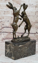 Boxing Hares Hot Cast Bronze Sculpture by Milo