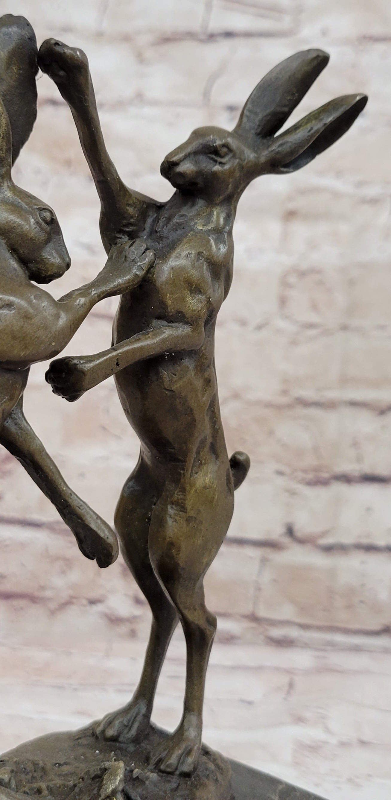 Boxing Hares Hot Cast Bronze Sculpture by Milo
