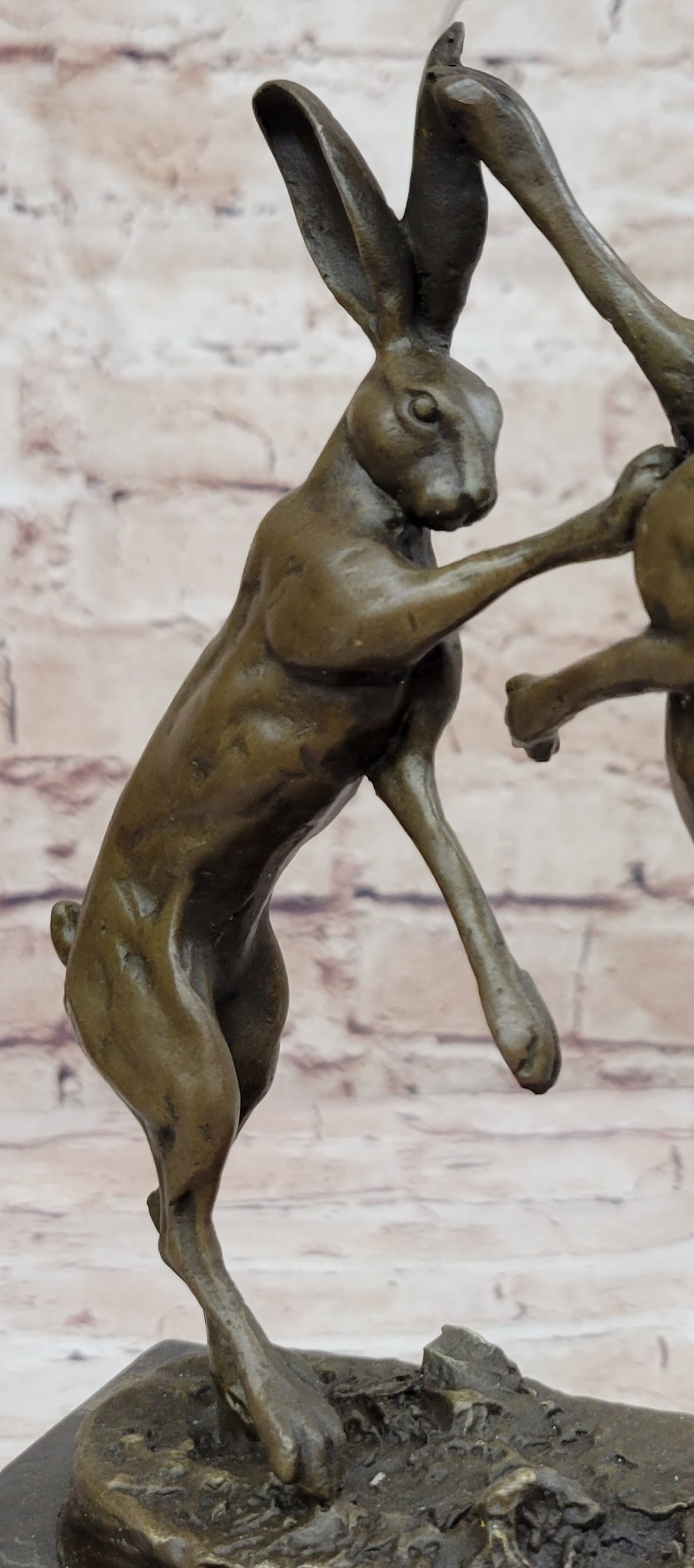 Boxing Hares Hot Cast Bronze Sculpture by Milo