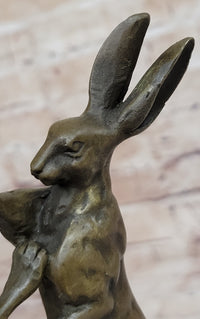 Boxing Hares Hot Cast Bronze Sculpture by Milo