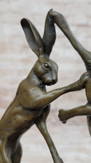 Boxing Hares Hot Cast Bronze Sculpture by Milo