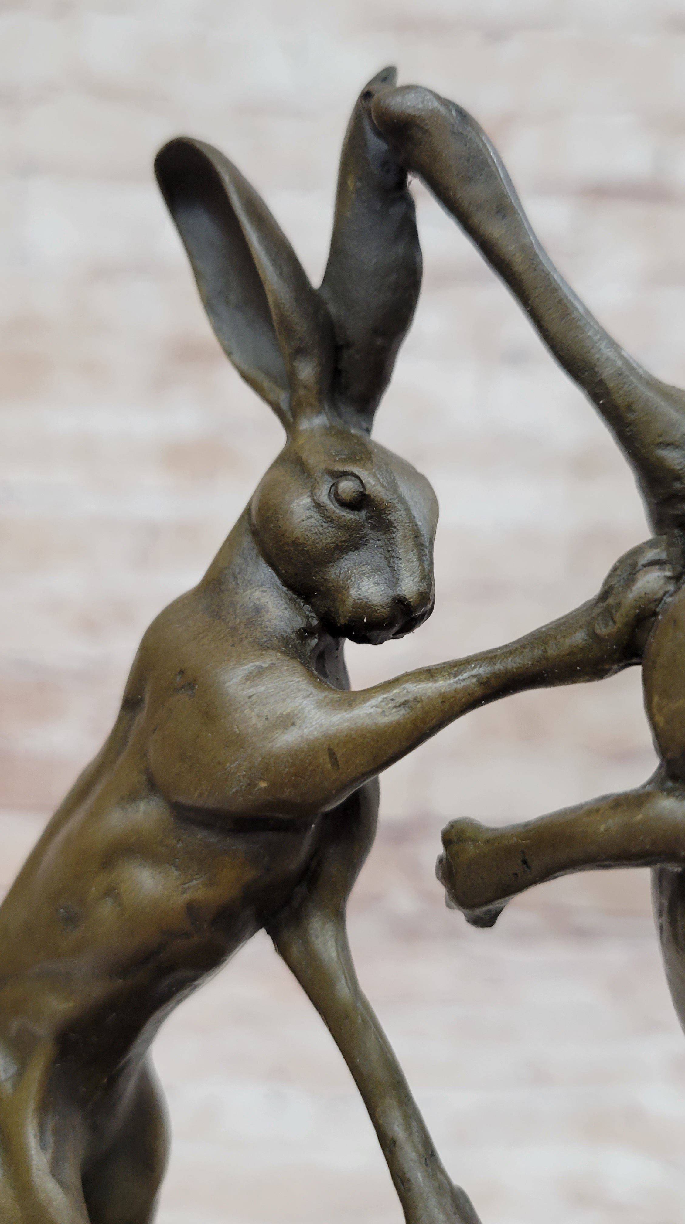Boxing Hares Hot Cast Bronze Sculpture by Milo